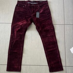 John Varvatos Men's Corduroy Pants - Deep Burgundy